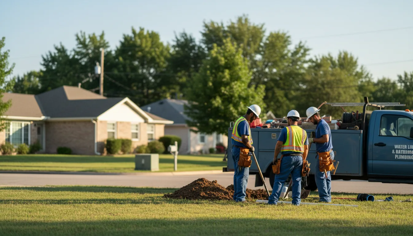 Residential water line and bathroom plumbing service in New Albany, OH